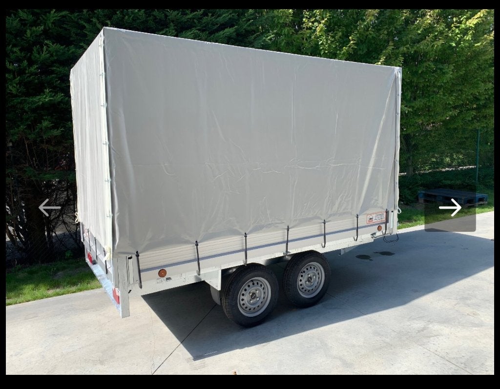 Remorque à plateforme à double essieu 750kg, Autos : Divers, Enlèvement, Comme neuf