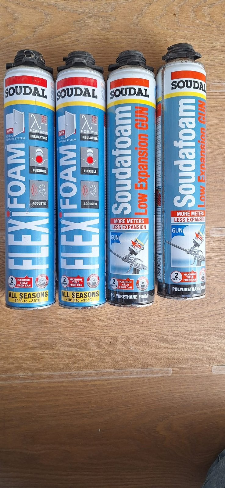 4x Soudal PU montageschuim – Flexifoam & Soudafoam, Doe-het-zelf en Bouw, Ophalen