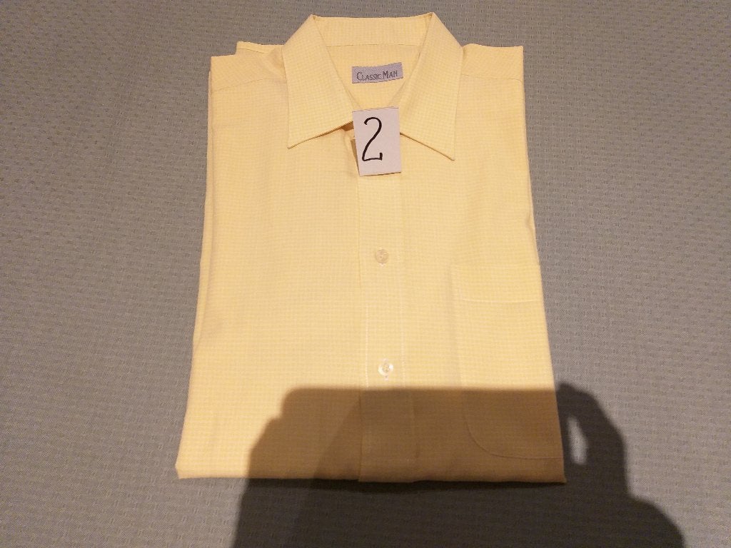 Chemises homme  à manches longues (2,50 euros pièce), Enlèvement ou Envoi, Jaune, Tour de cou 41/42 (L)