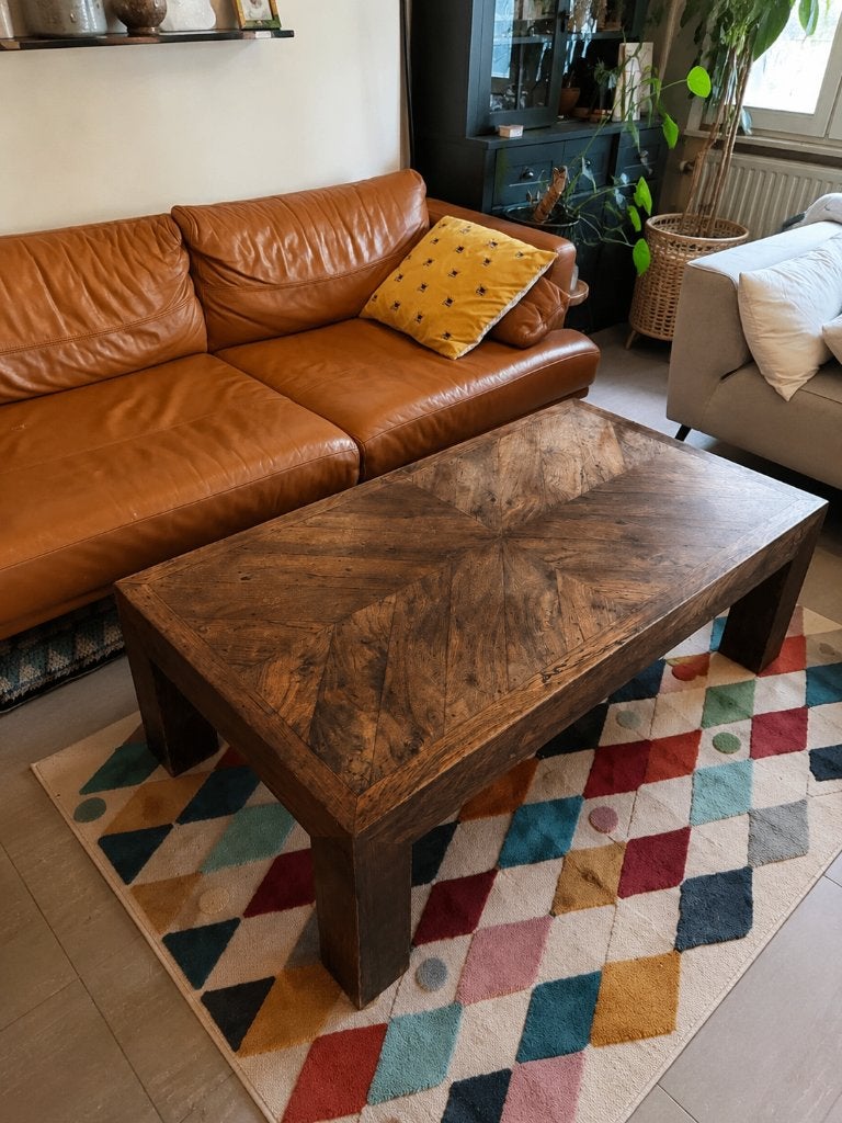 Mangohouten salontafel, Ophalen, Zo goed als nieuw