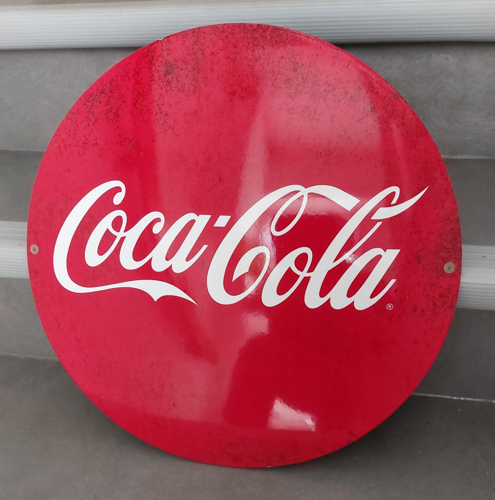 Geëmailleerde plaat met coca-cola, Ophalen of Verzenden, Zo goed als nieuw, Reclamebord