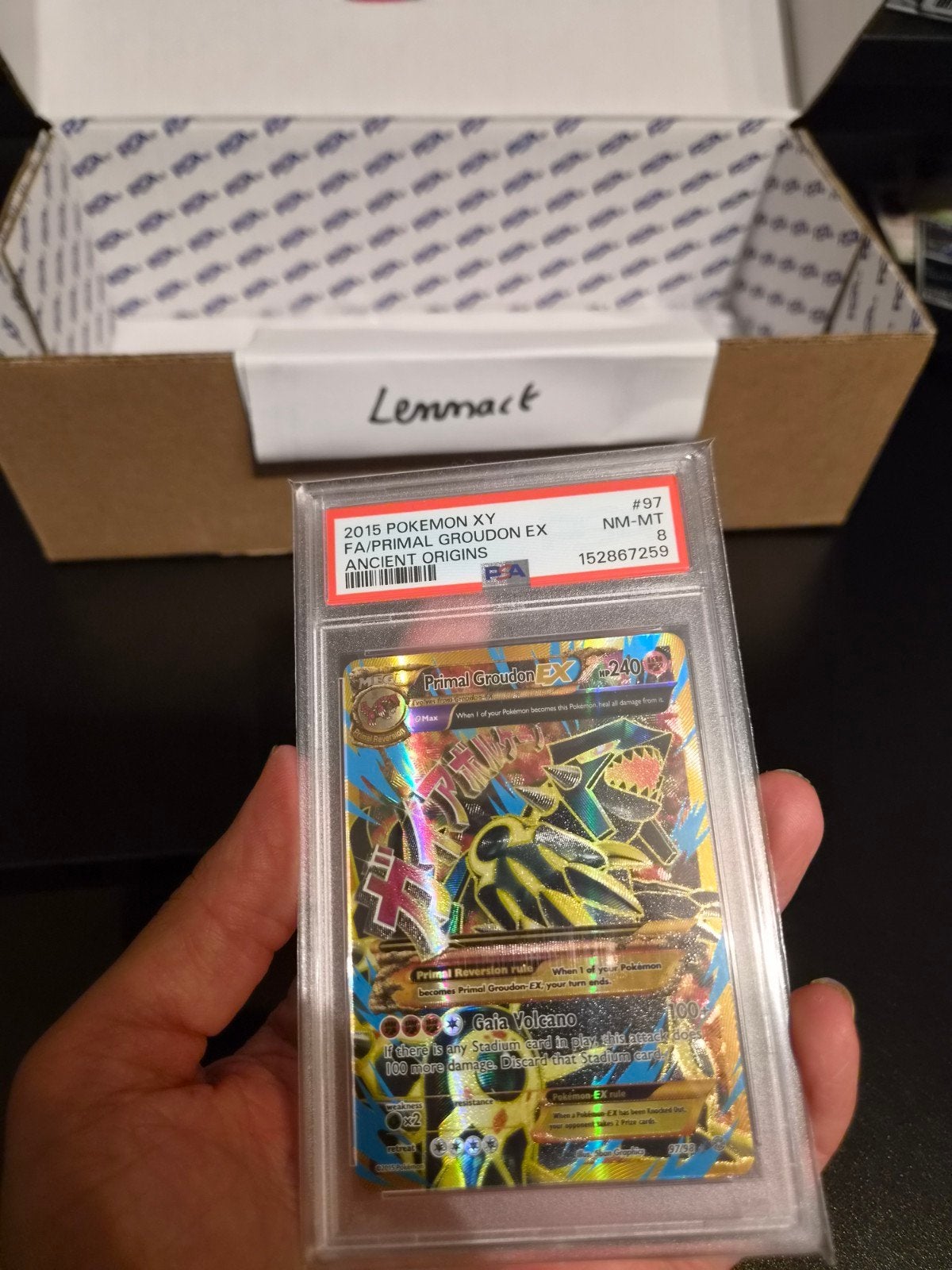 Primal Groudon EX PSA 8 Ancient Origins #97/98, Hobby en Vrije tijd, Verzamelkaartspellen | Pokémon, Ophalen of Verzenden, Booster
