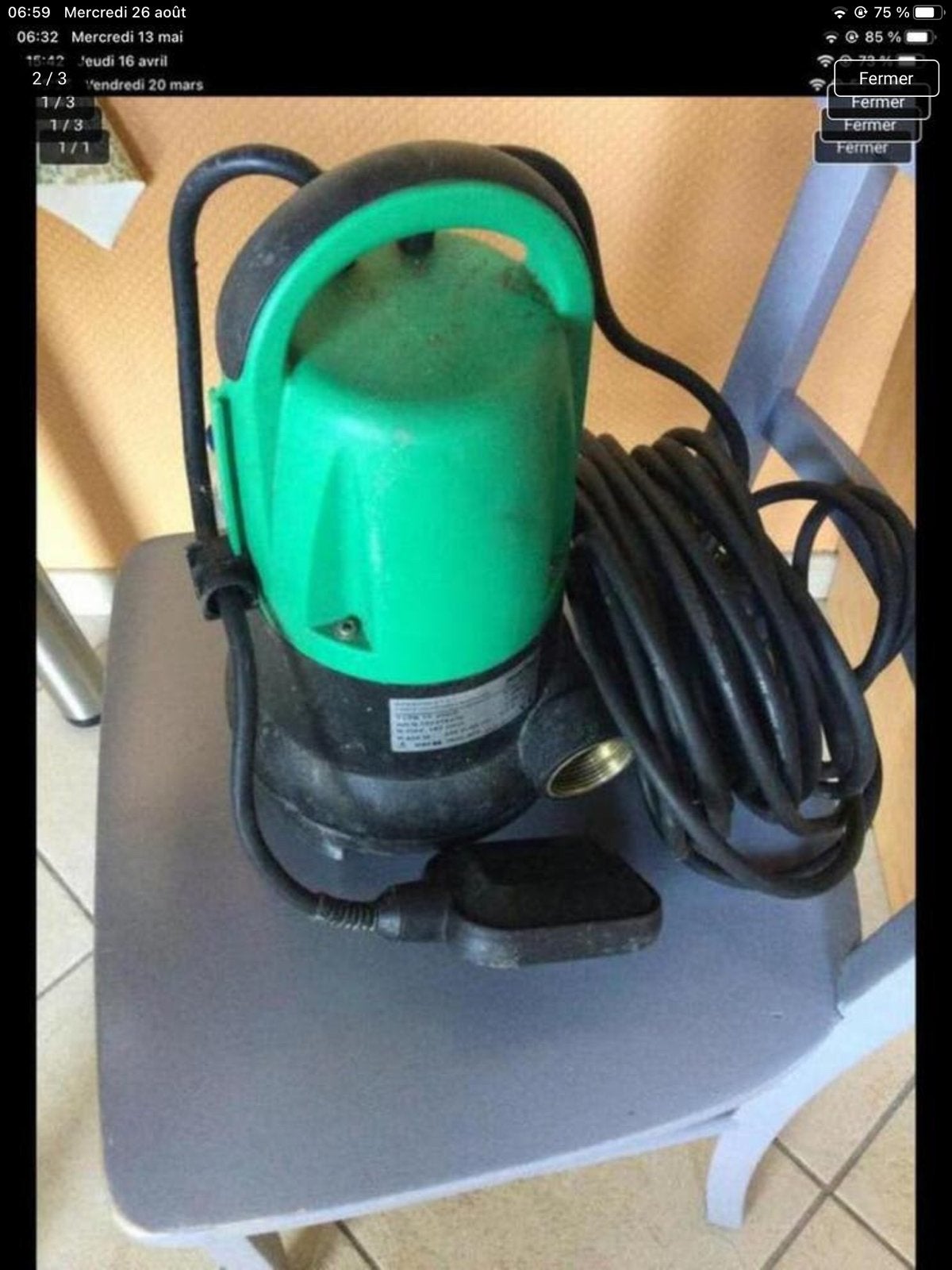 POMPE IMMERGÉE, Comme neuf