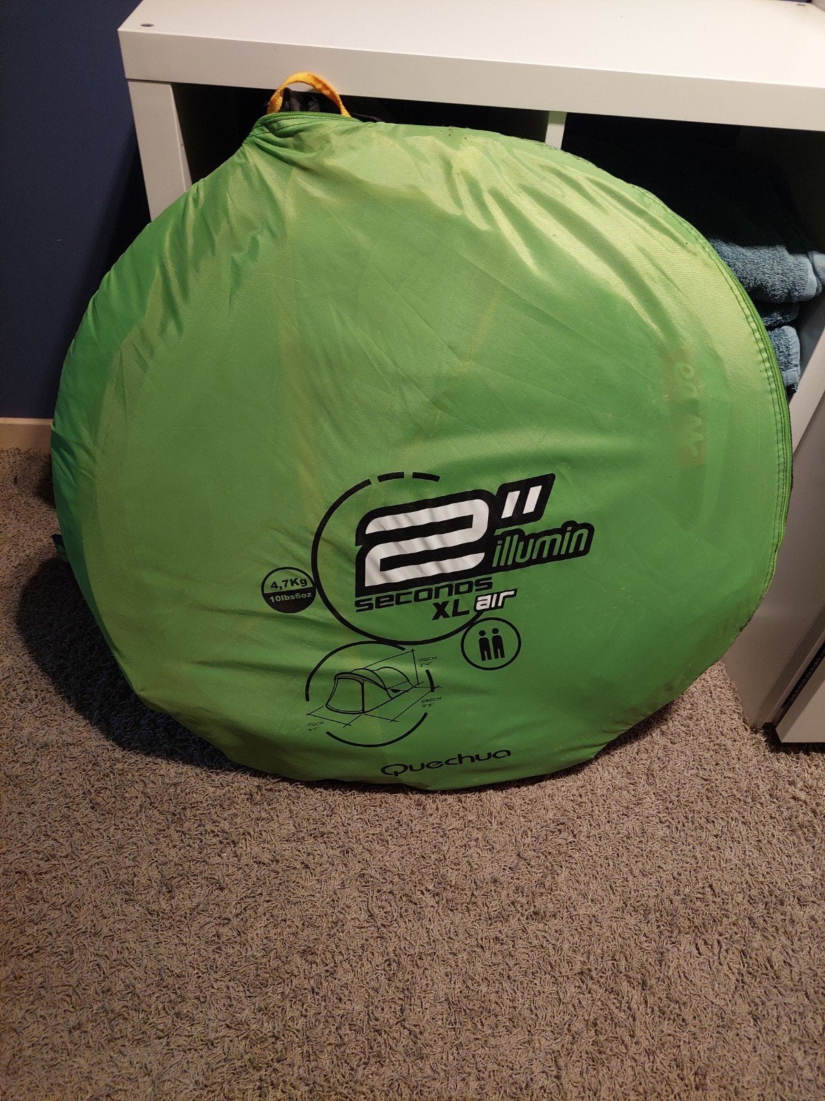 Ruime 2 persoons 2 seconden tent, Ophalen