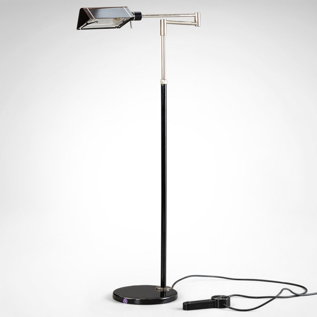 Vloerlamp messing en metaal | Gianfranco Frattini |Relco 80s, Ophalen, Gebruikt, 100 tot 150 cm, Metaal
