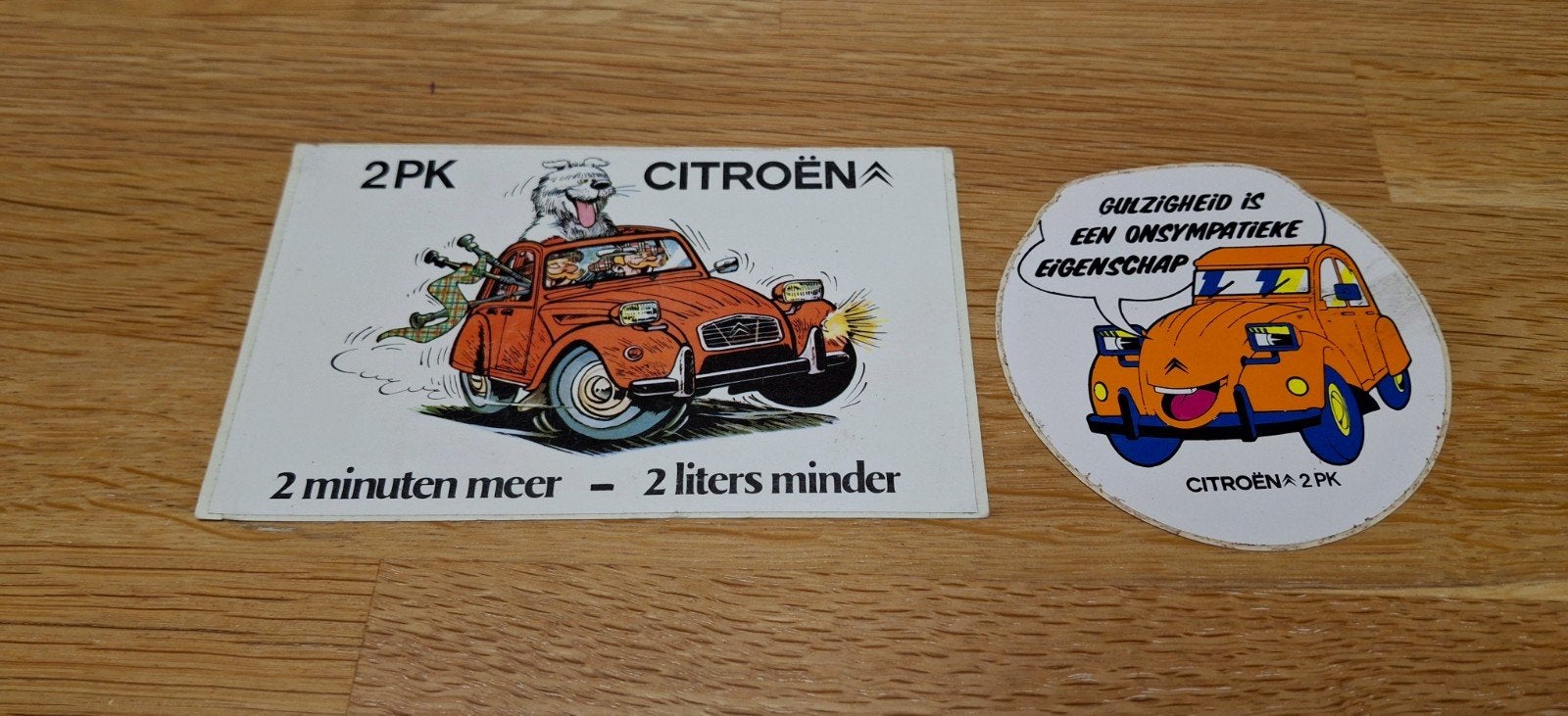 Autocollants de la marque de voiture Citroën 2PK, personnage, Enlèvement ou Envoi, Comme neuf, Voiture ou Moto