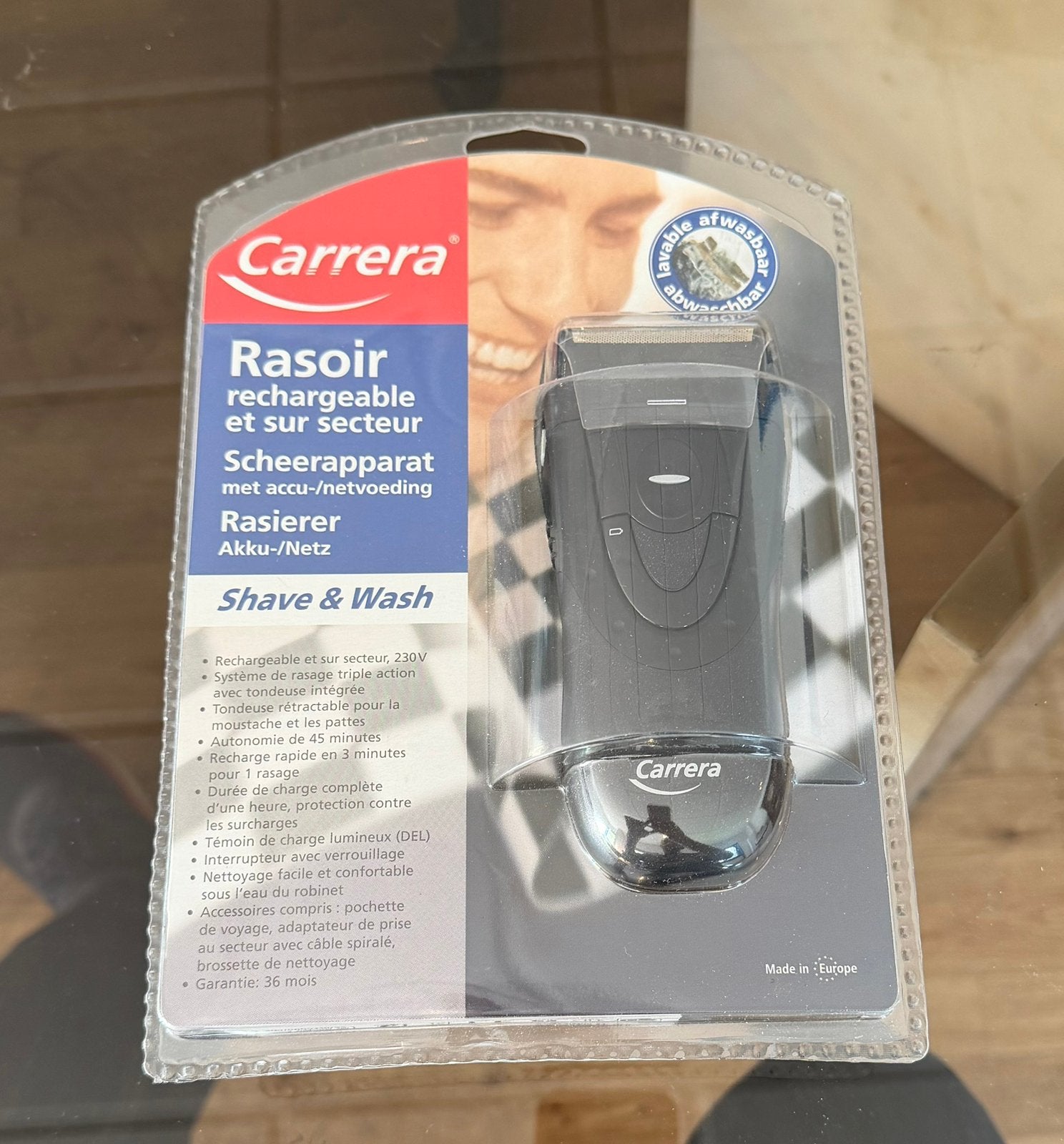 Nieuwe Carrera Shave & Wash scheerapparaat – in verpakking, Bijoux, Sacs & Beauté, Enlèvement, Comme neuf