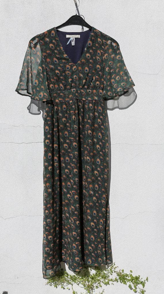 Mooie lange groene jurk - Maat S - Dame Blanche Anvers, Kleding | Dames, Jurken, Ophalen of Verzenden, Zo goed als nieuw, Dame blanche