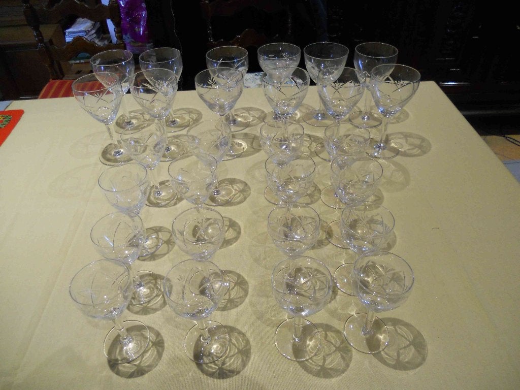 Service de verres en cristal, Enlèvement, Utilisé