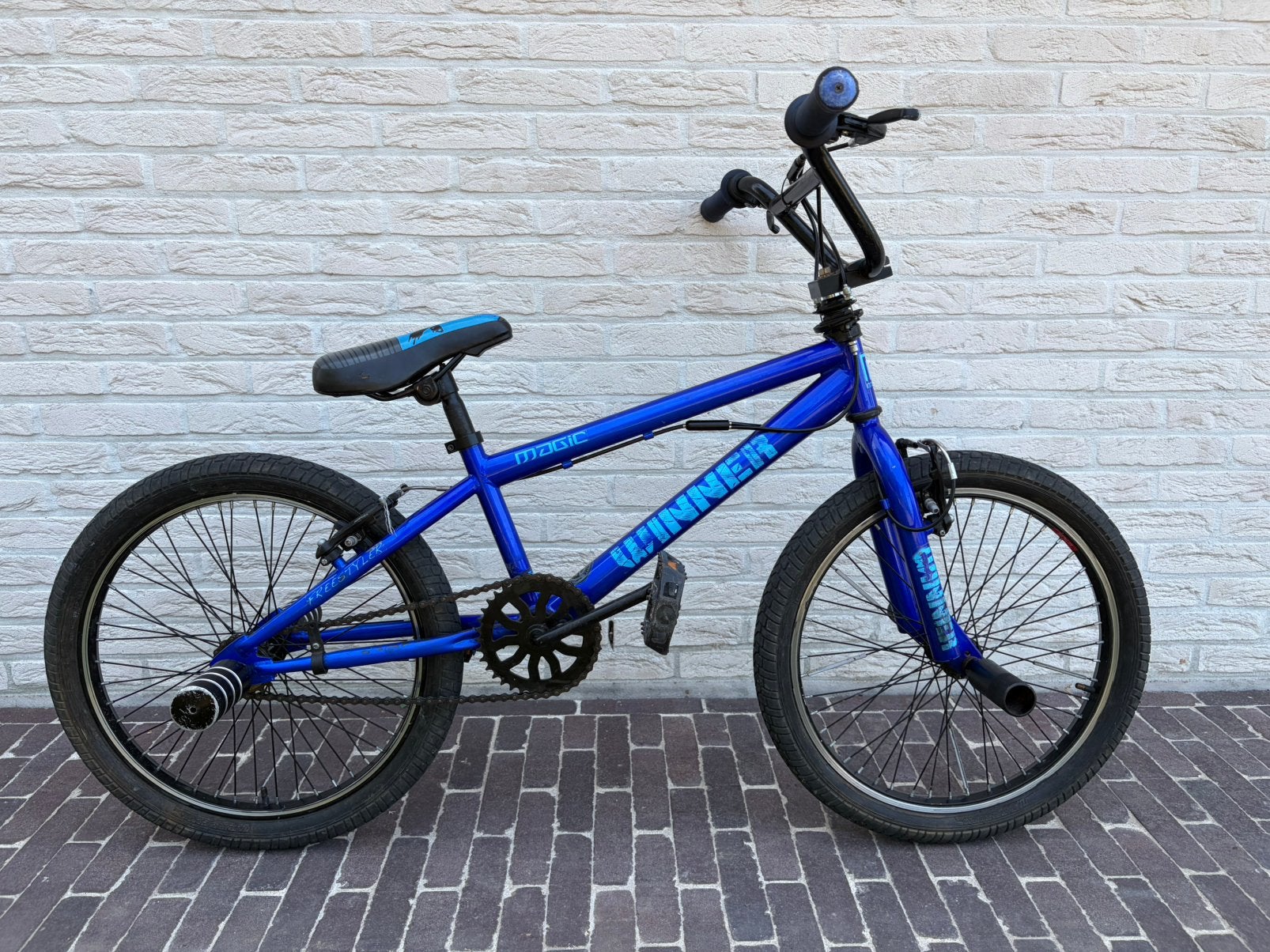BMX fiets jongen blauw, Ophalen, Gebruikt, 20 tot 24 inch, Voetsteunen