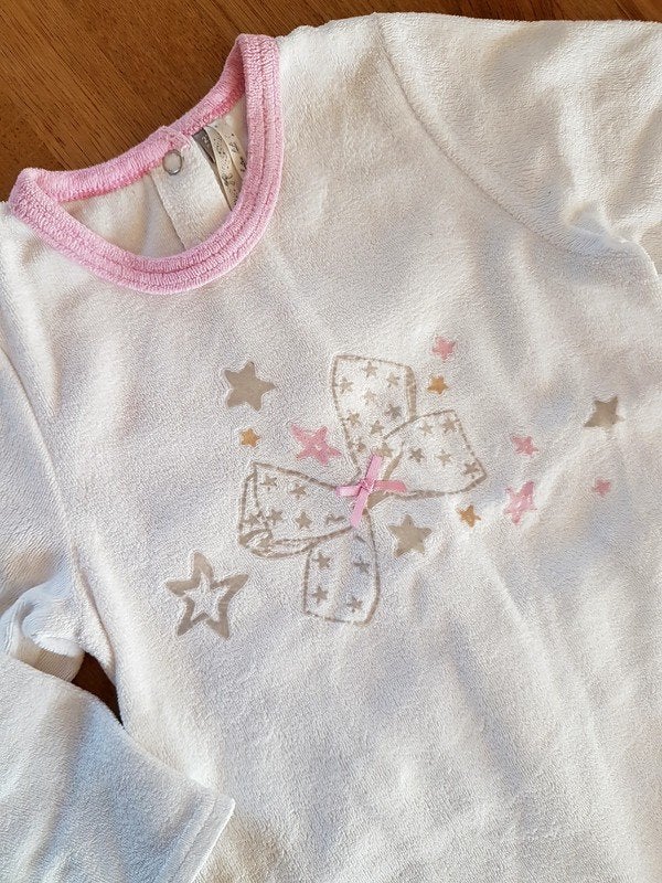 ORCHESTRA - Joli pyjama blanc et rose - T.23 mois/86 cm, Enlèvement ou Envoi, Vêtements de nuit ou Sous-vêtements, Utilisé, Fille
