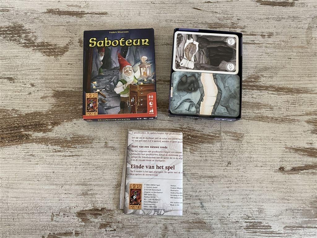 Saboteur kaartspel 999 games [s2037], Hobby en Vrije tijd, Verzenden, Zo goed als nieuw
