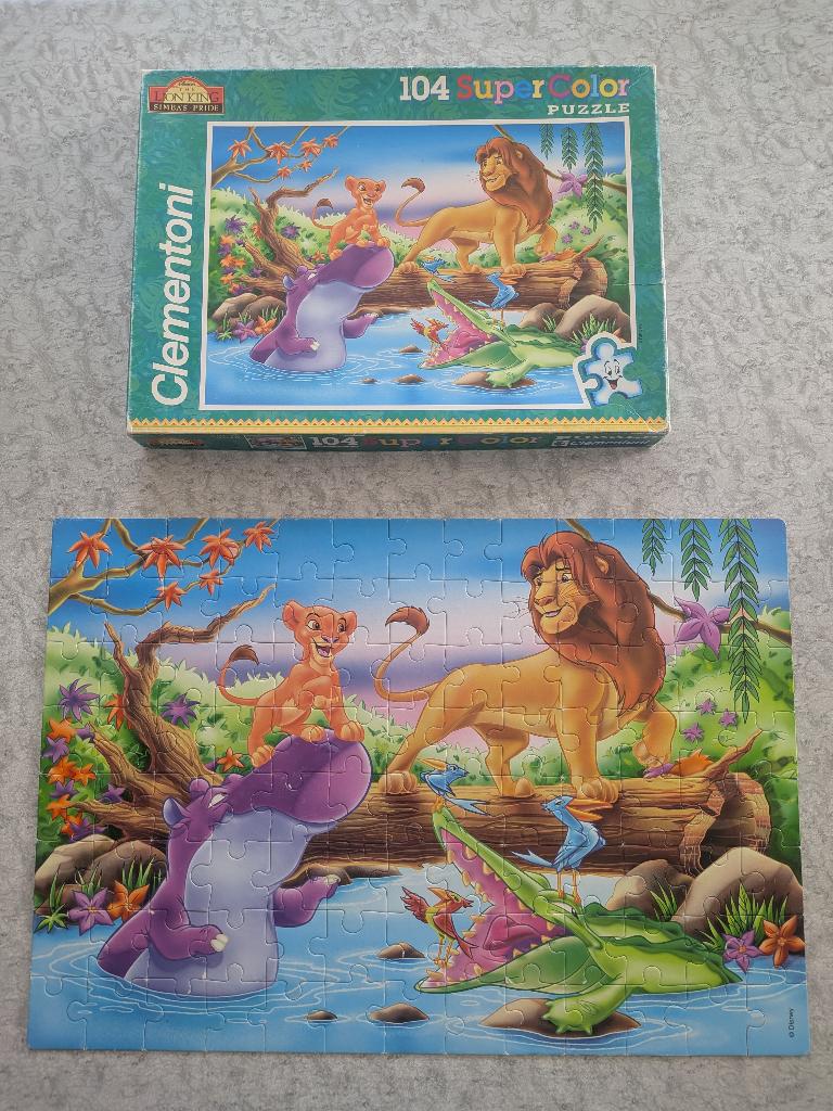 Puzzel Disney Leeuwenkoning 104 stukken, Kinderen en Baby's, Ophalen, Meer dan 50 stukjes, Gebruikt