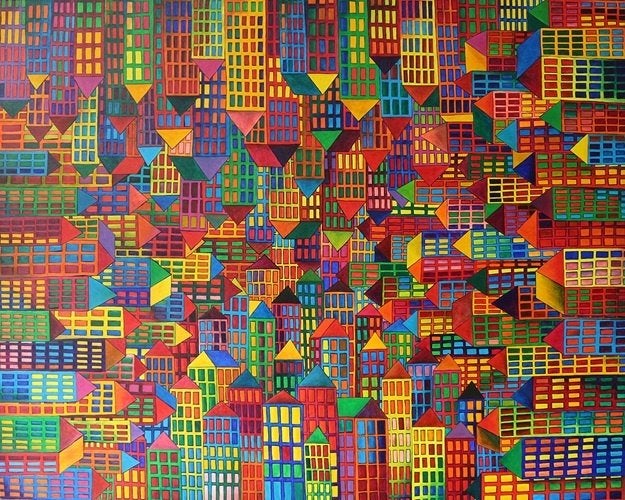 Kunsthandel Gennep - "Zwaartekracht?", Antiek en Kunst, Kunst | Schilderijen | Modern, Ophalen of Verzenden, Gesigneerd, Gemengde techniek