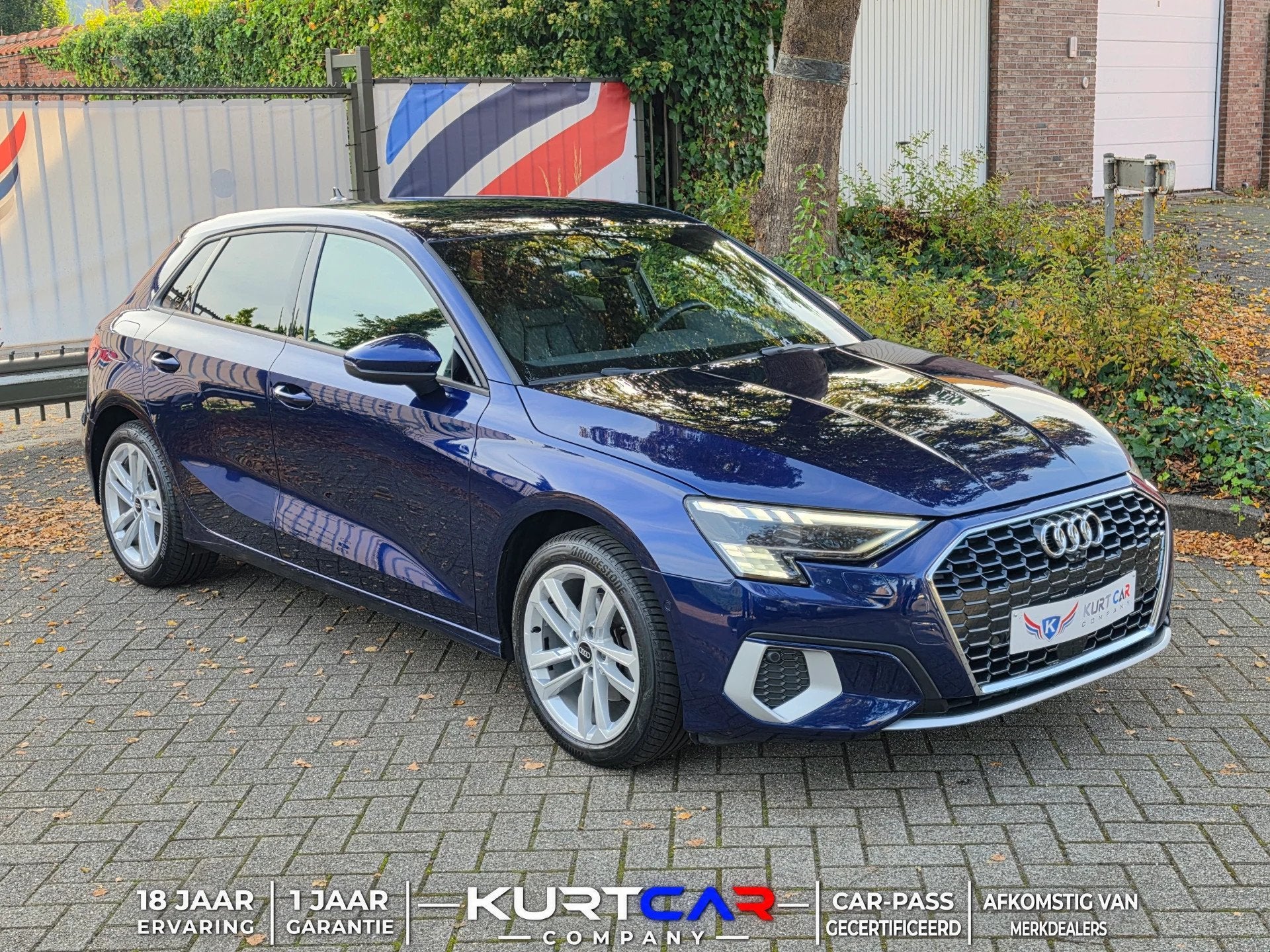 Audi A3 35 | Matrix LED | Head-Up | B&O Sound | 360 Camera, Auto's, Gebruikt, Blauw, Leder, Bedrijf