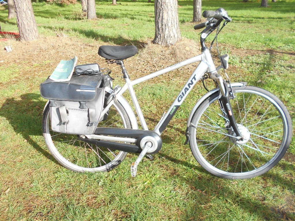 Te koop E bike heren GIANT met 2 batterijen in goede staat, Ophalen, Gebruikt, Giant, 51 tot 55 cm