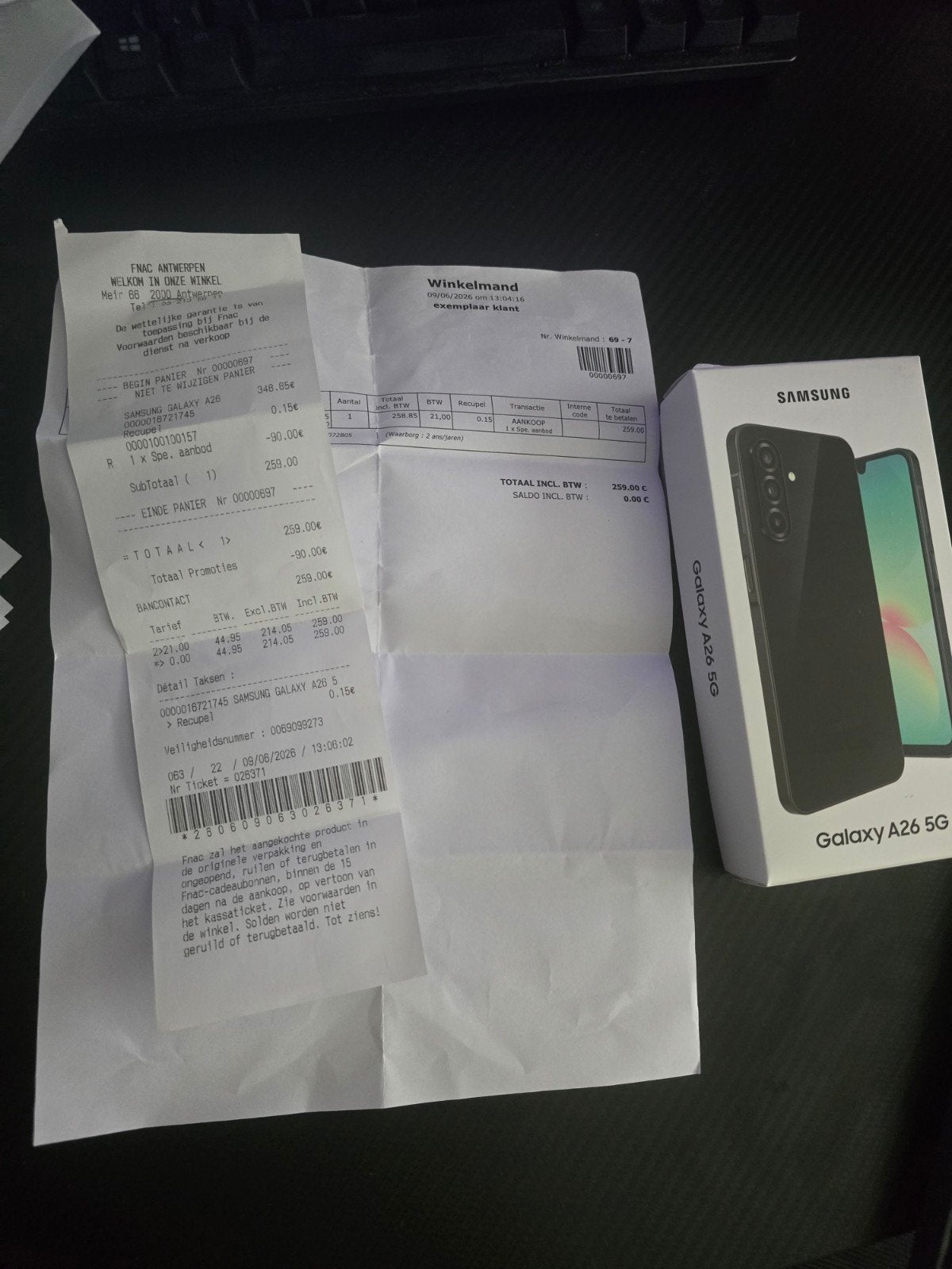 Nouveau téléphone portable SAMSUNG GALAXY A26 G 128 Go, Télécoms, Enlèvement