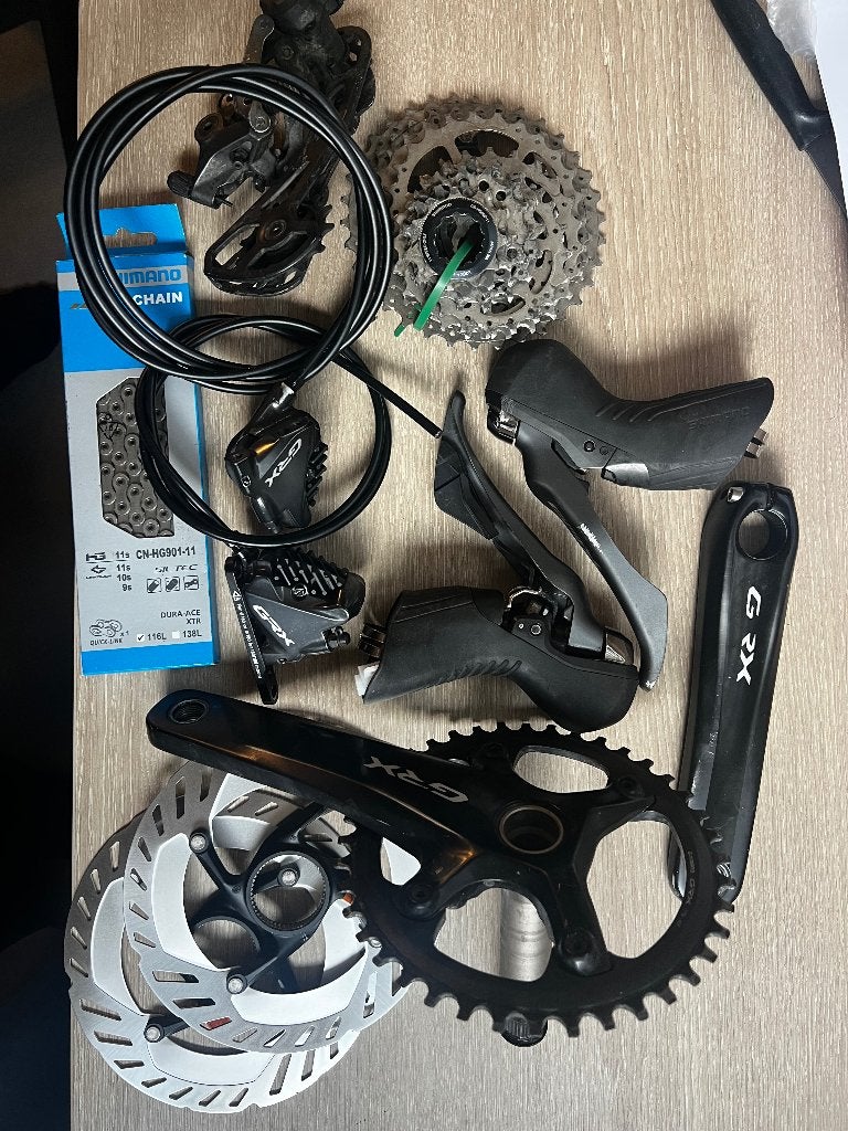 Shimano GRX 810 Groepset, Fietsen en Brommers, Fietsonderdelen, Ophalen, Overige materialen, Overige typen, Zo goed als nieuw