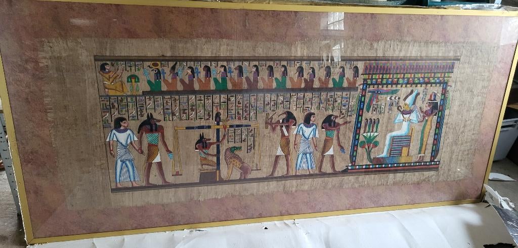 papyrus ancien authentique 1,85 x 0,69, Antiquités & Art, Enlèvement