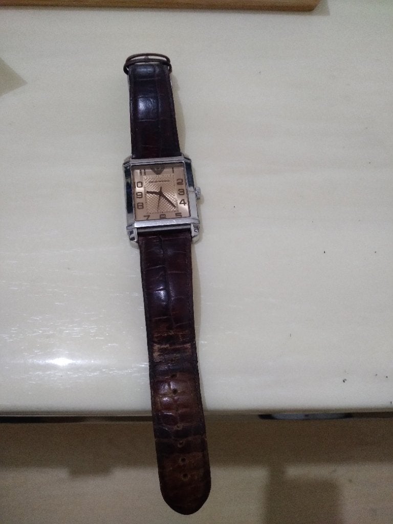 Montre emporio armani, Bijoux, Sacs & Beauté, Montres | Hommes, Montre-bracelet, Cuir, Acier, Enlèvement