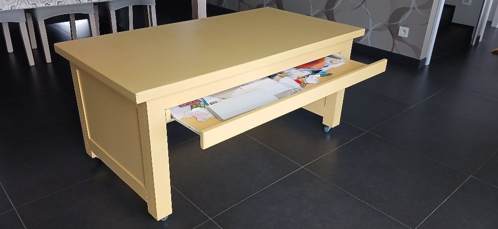 lage tafel, Ophalen, Zo goed als nieuw, Rechthoekig, 50 tot 75 cm