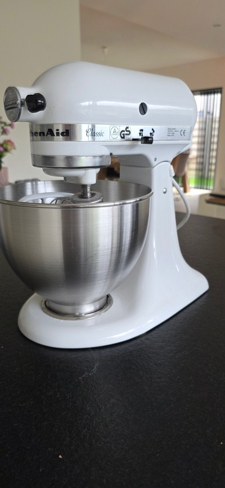 KitchenAid Classic Keukenmachine Wit – Inclusief mengkom en, Elektronische apparatuur, Ophalen, Gebruikt, Vaatwasserbestendig