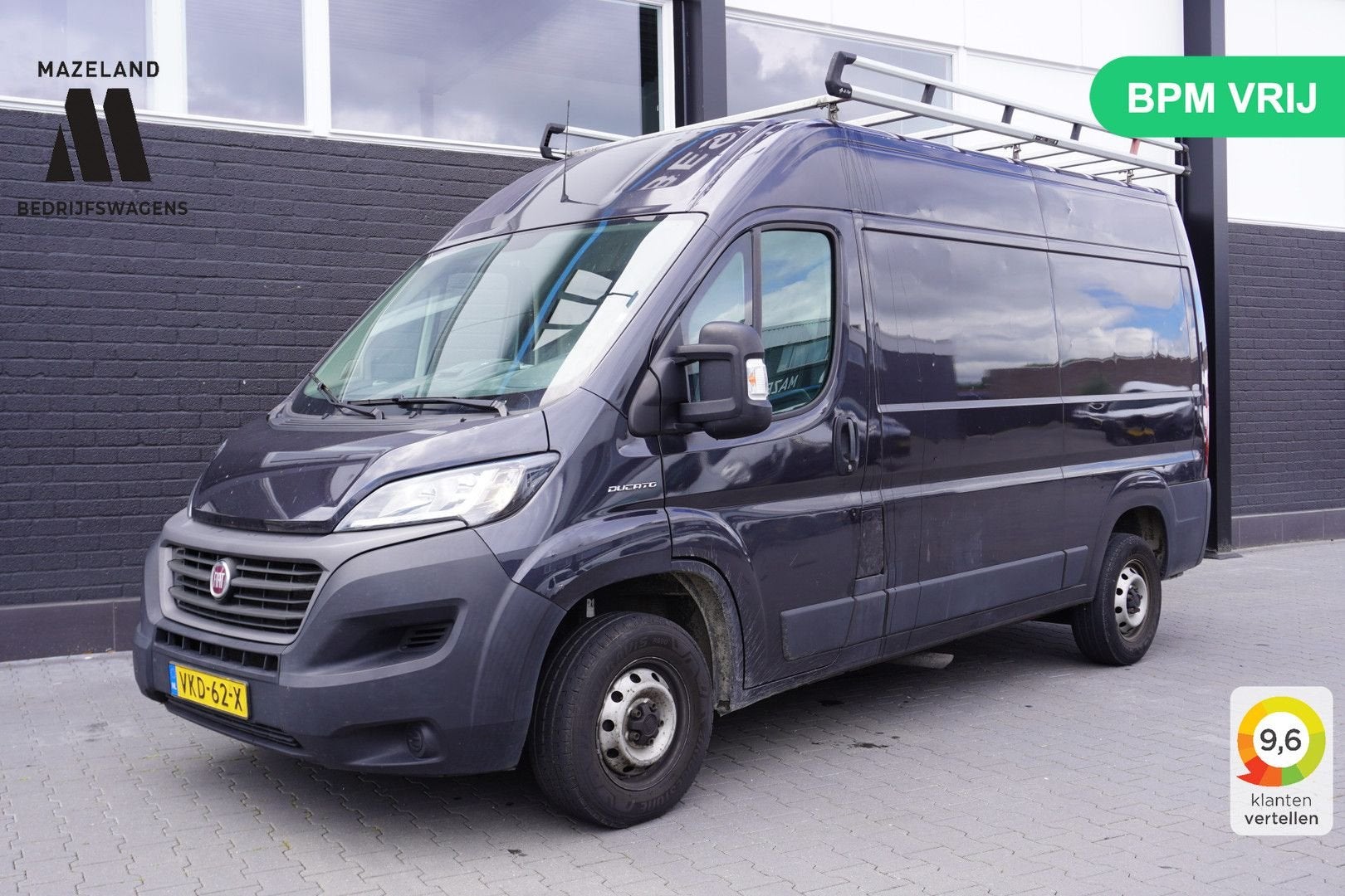 Fiat Ducato 2.3 MultiJet L2H2 EURO 6 - A/C Climate - Navi -, Auto's, Zwart, Electronic Stability Program (ESP), Bedrijf, Onderhoudsboekje