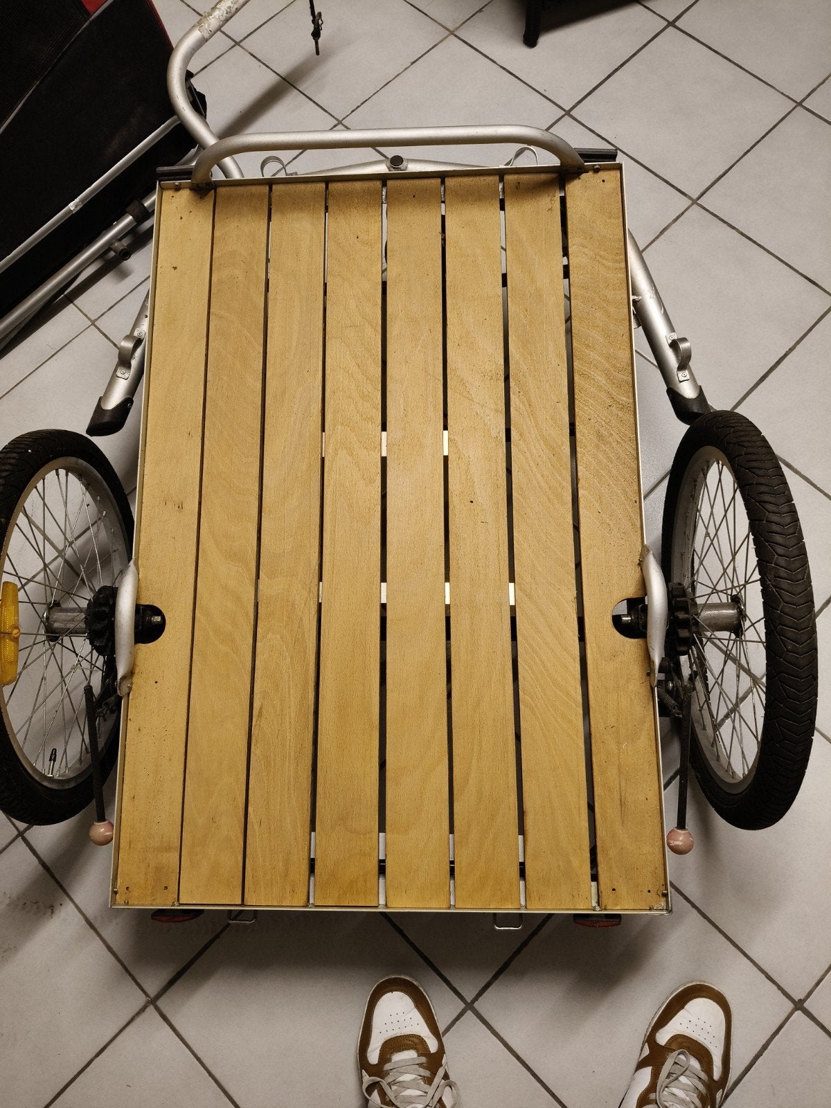 platte fietskar, Fietsen en Brommers, Fietsaccessoires | Aanhangwagens en Karren, Ophalen, Gebruikt