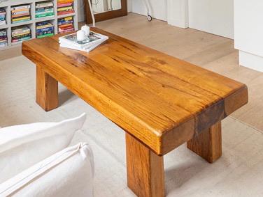 Massief eiken salontafel, Huis en Inrichting, Ophalen, Zo goed als nieuw