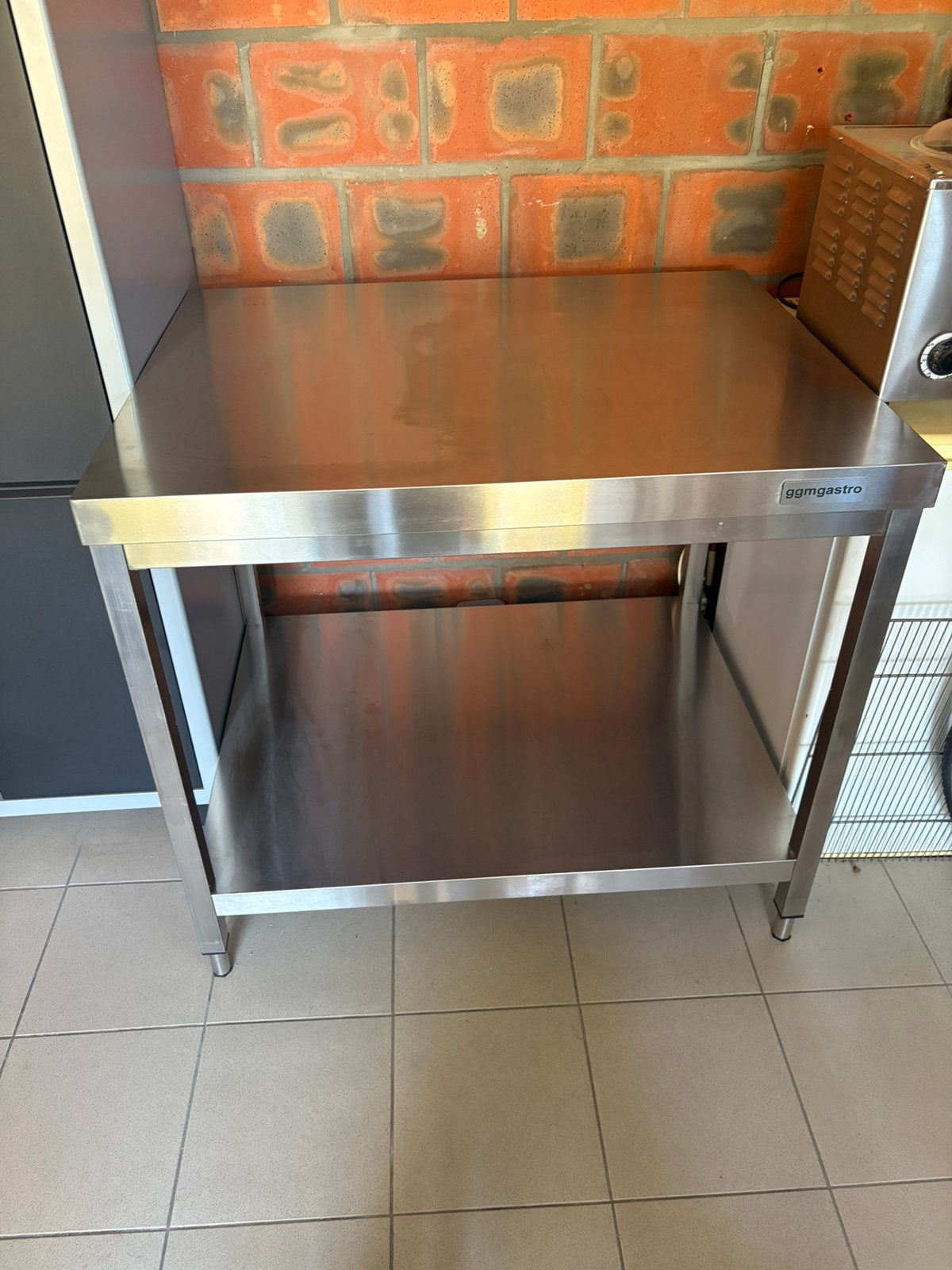 Inox tafel, Huis en Inrichting, Tafels | Salontafels, Ophalen, Zo goed als nieuw