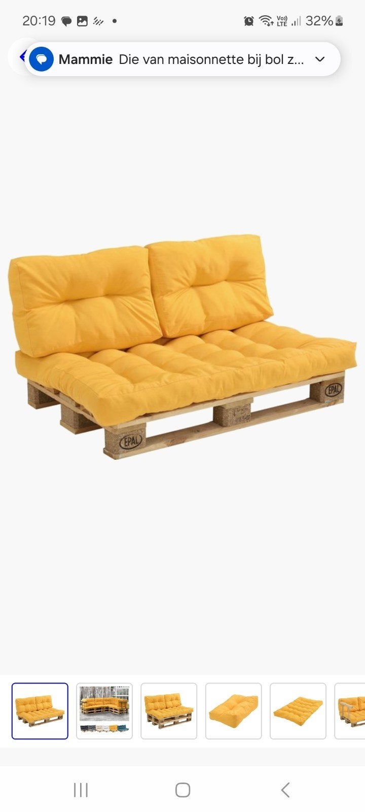 Palletkussen set als nieuw, Tuin en Terras, Tuinsets en Loungesets, Ophalen, Zo goed als nieuw