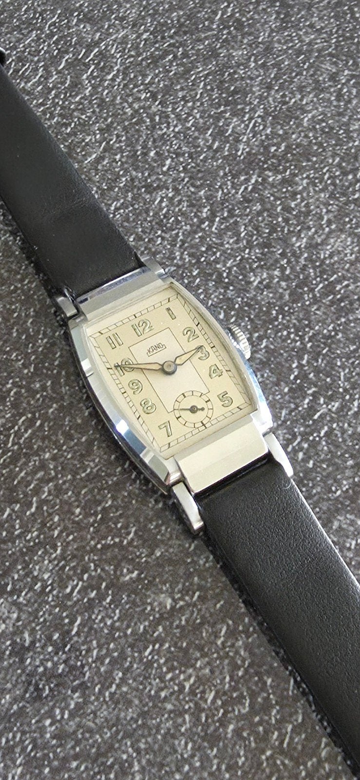 NOS Kano "Tank" horloge, Overige merken, Staal, Met bandje, Polshorloge