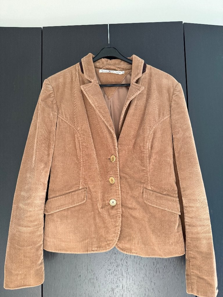 Cognac kleurige blazer Tommy Hilfiger dames, Maat 38/40 (M), Tommy hilfiger, Bruin, Ophalen of Verzenden