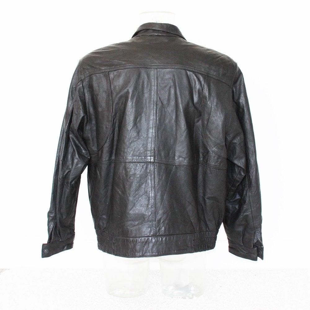 Veste vintage en cuir pour hommes 284* (taille 54) €70, -, Vintage, Noir, Envoi, Taille 52/54 (L)
