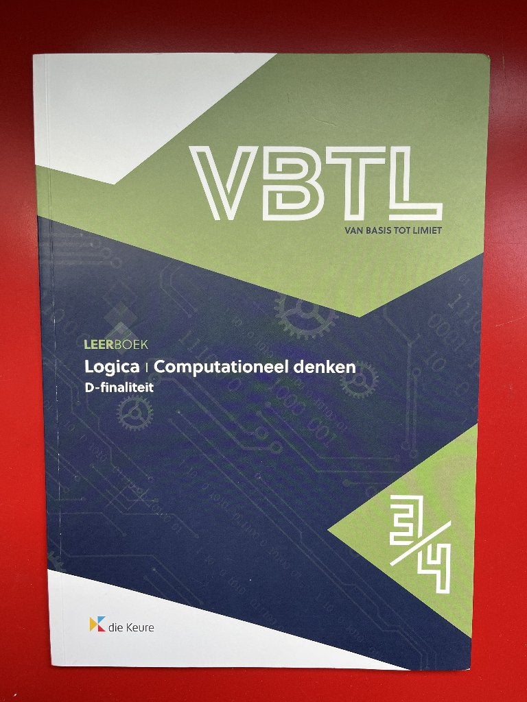 VBTL 3/4 Leerboek Logica/Computationeel denken, Boeken, Schoolboeken, Ophalen, ASO, Wiskunde A, Die keure