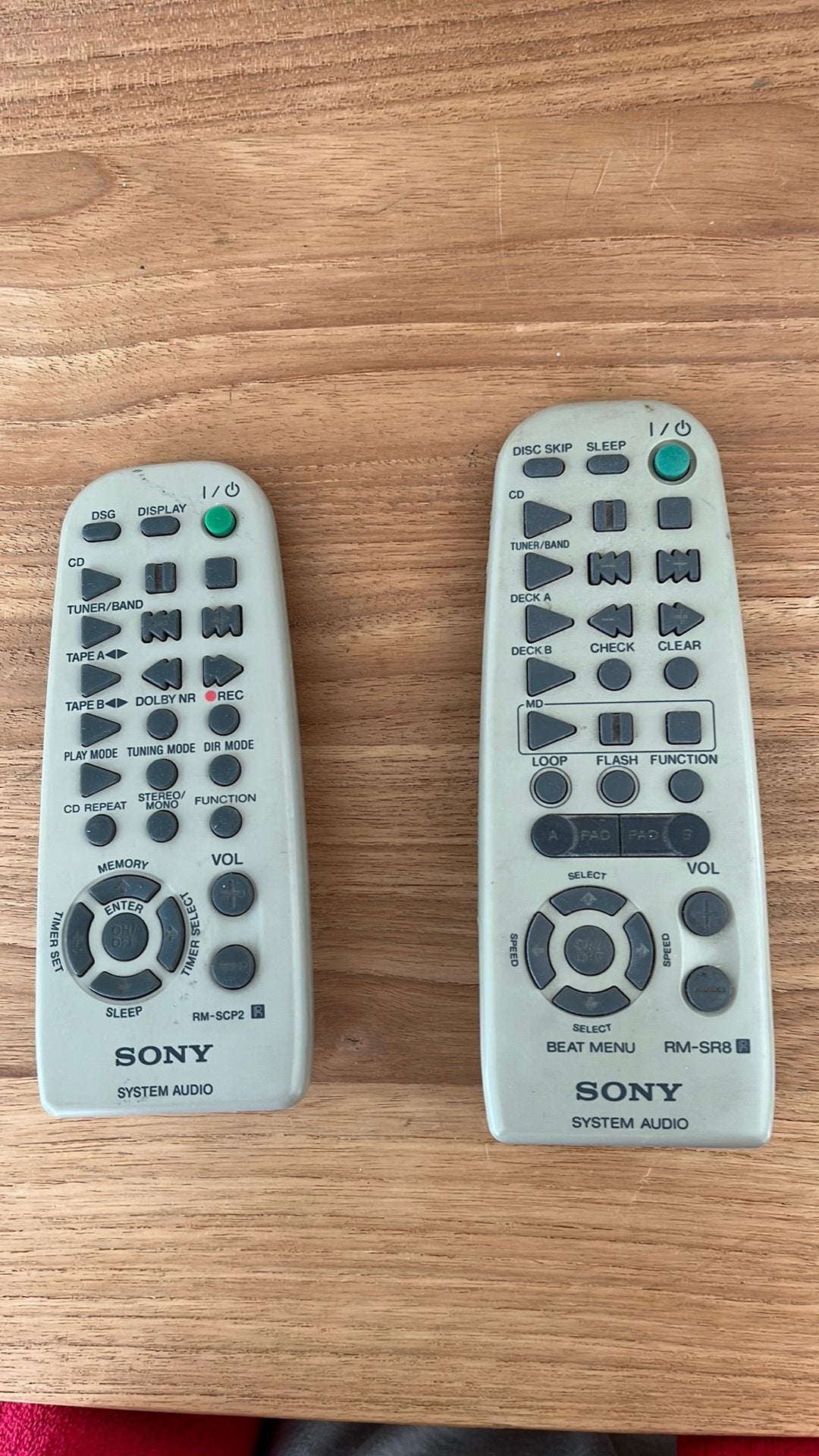 Sony Afstandsbed. RM-SCP2 & RM-SR8, TV, Hi-fi & Vidéo, Enlèvement ou Envoi, Utilisé, Originale