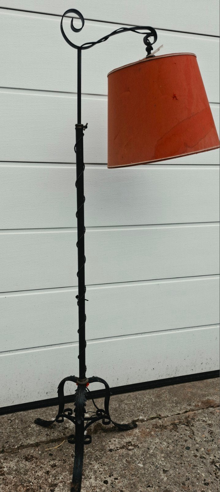 Lampadaire Vintage en Fer Forgé et laiton, Enlèvement