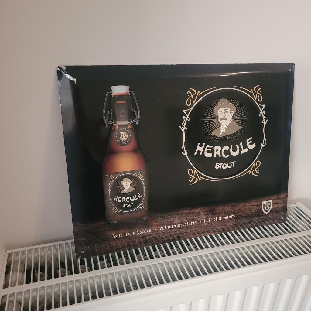 Plaque en métal bière hercule, Enlèvement ou Envoi