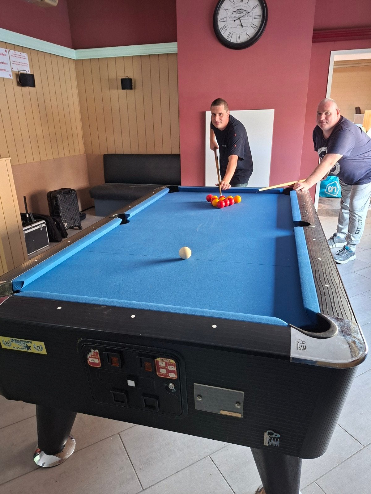 Allerlei poolbiljarts., Ophalen