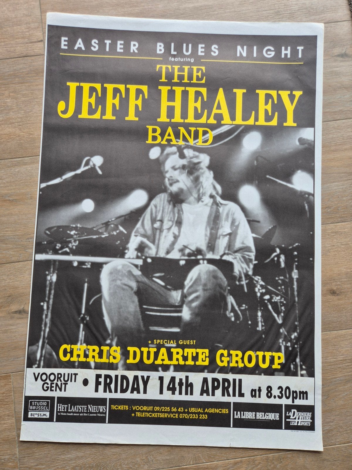 L'affiche du concert de Jeff Healey, Enlèvement ou Envoi, Comme neuf, Musique