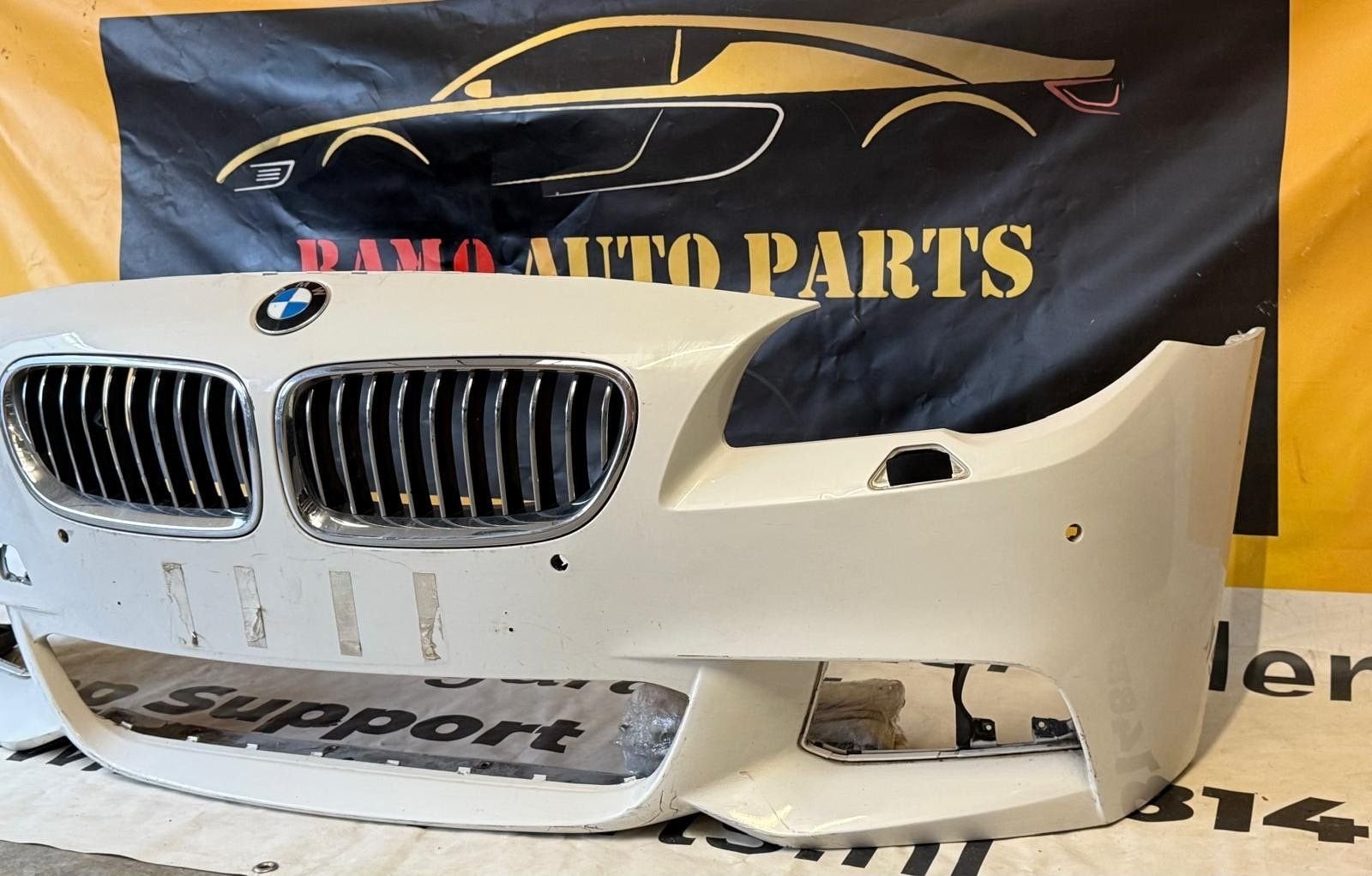 VOORBUMPER BMW 5 SERIE F10 F11 M PAKKET M550i ORIGINEEL, -, 3 mois de garantie, Utilisé, Avant