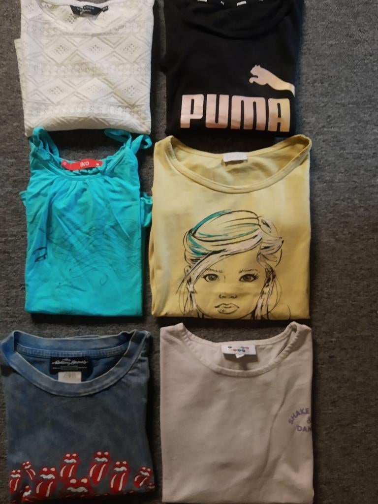 Pakket Tshirt meisje 10j., Kinderen en Baby's, Kinderkleding | Maat 140, Ophalen, Meisje