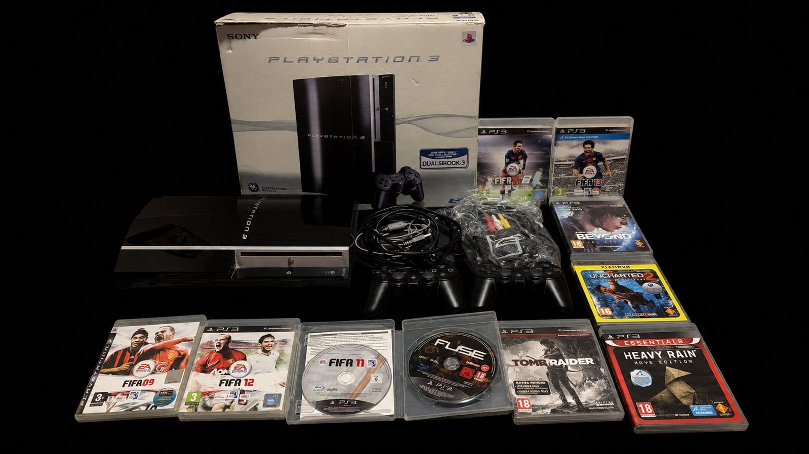 PlayStation 3 80GB – Compleet pakket met alle toebehoren, Phat, Avec 3 manettes ou plus, Enlèvement, Avec jeux