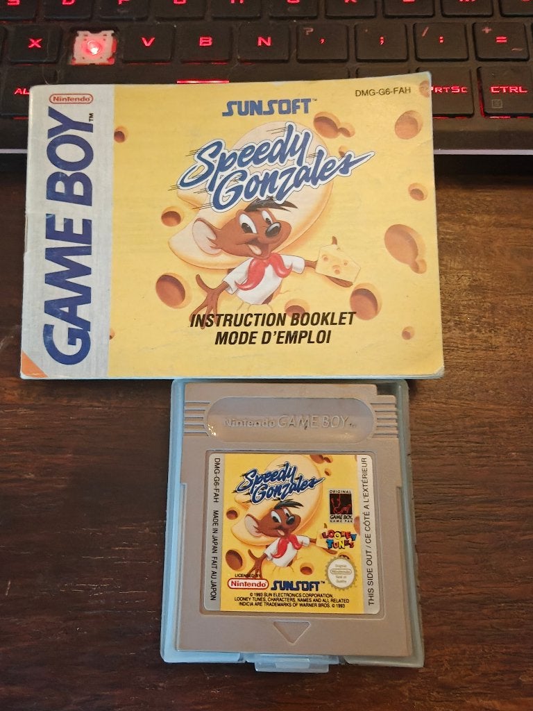 Gameboy -Speedy Gonzales met boekje, Consoles de jeu & Jeux vidéo, 1 joueur, À partir de 7 ans, Aventure et Action, Enlèvement