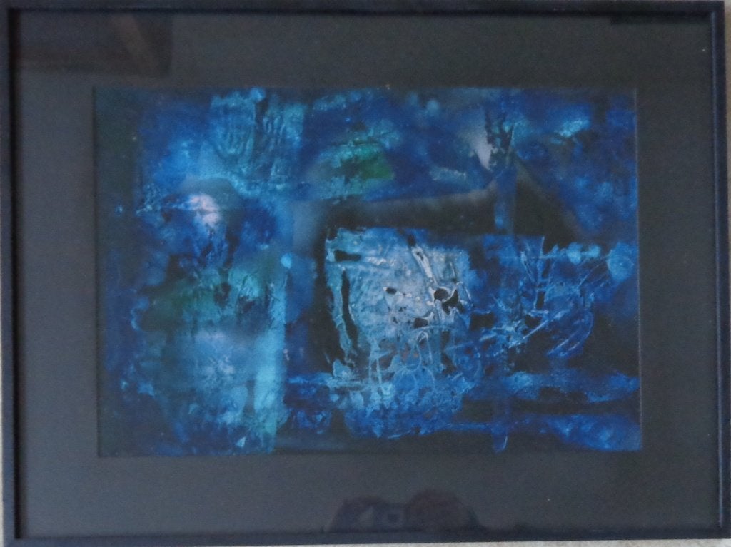 CECILE SAMAIN /  ABSTRACTIE / OLIEVERF / 55x72cm / KADER, Antiek en Kunst, Ophalen
