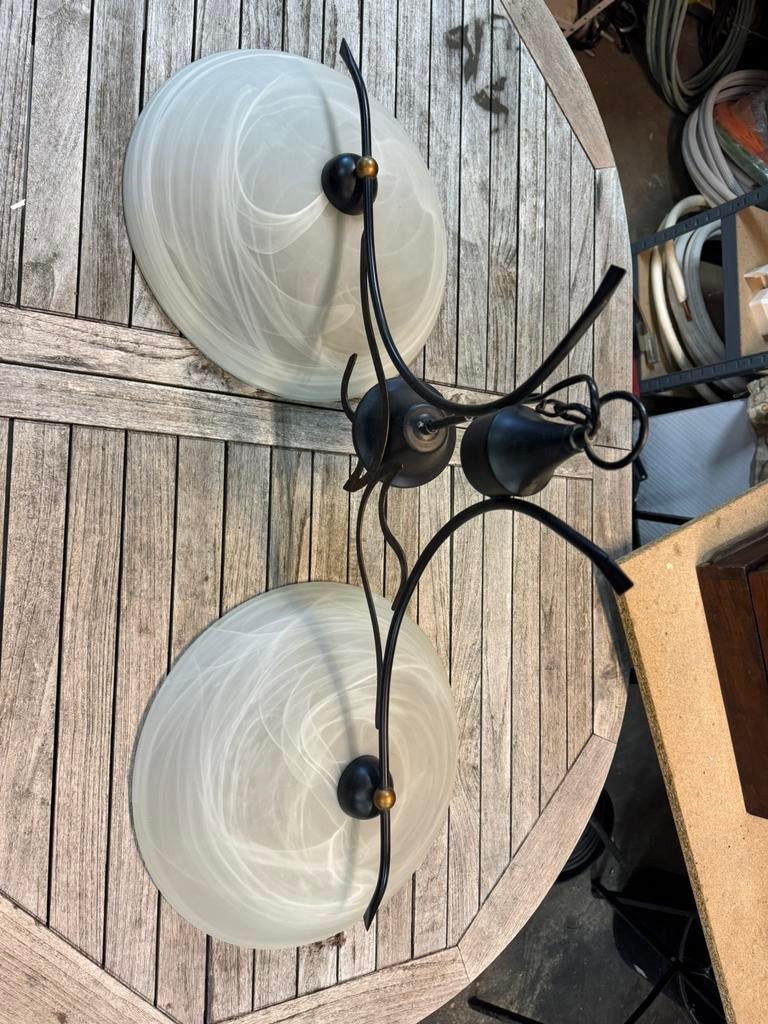 Landelijke luchter, Huis en Inrichting, Lampen | Hanglampen, Ophalen, Zo goed als nieuw