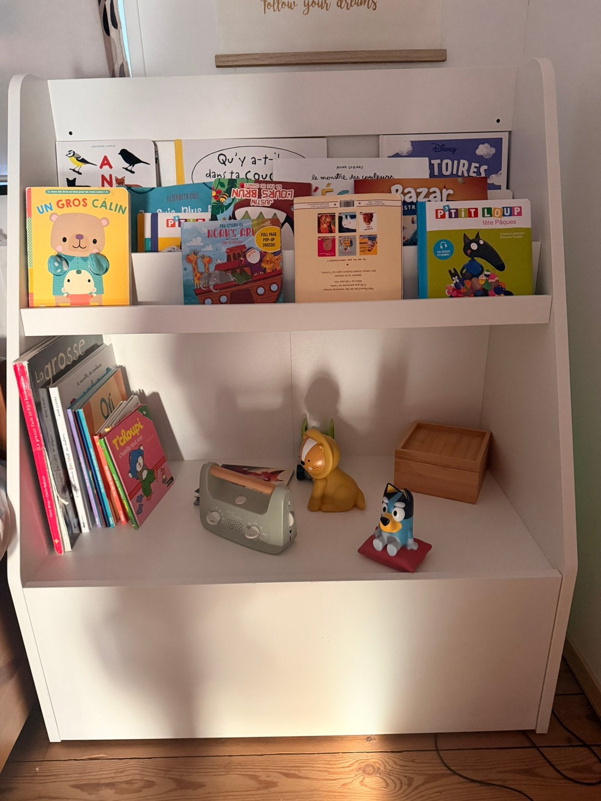 Bibliothèque enfant avec présentoir à livres + tiroir, Enlèvement, Utilisé