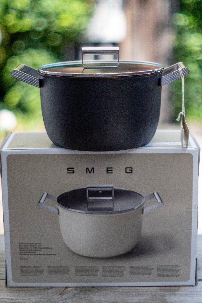 Smeg kookpot zwart, Ophalen, Kookpan, Met handvatten, Overige merken