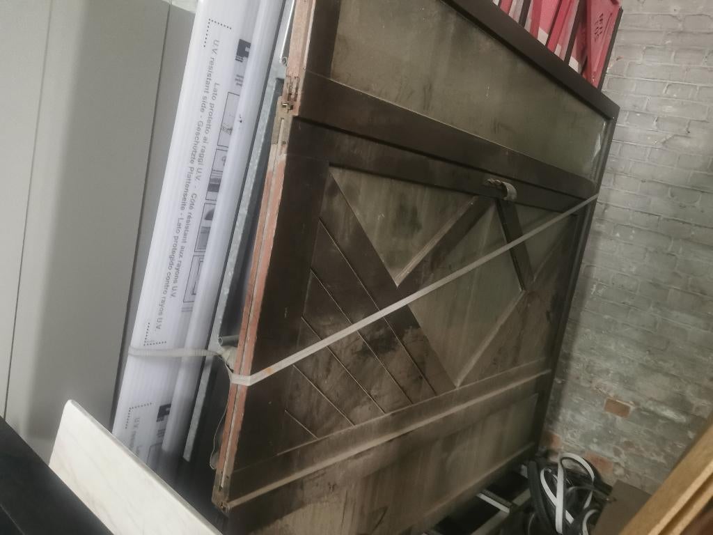 Deur, Ophalen, Zo goed als nieuw, Hout, 120 cm of meer