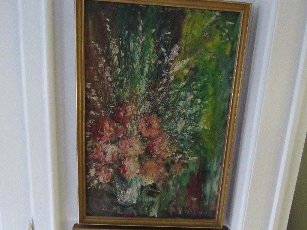 Wallaert Gaston Joseph nature morte avec des fleurs, Antiquités & Art, Enlèvement, Signé, Fleurs, Toile